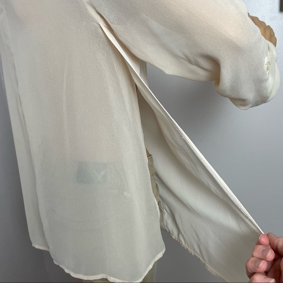 Miss Me Sheer Tunic Top Size Small | Color: Cream Condition: Great (Gently Used, - Picture 5 of 12
